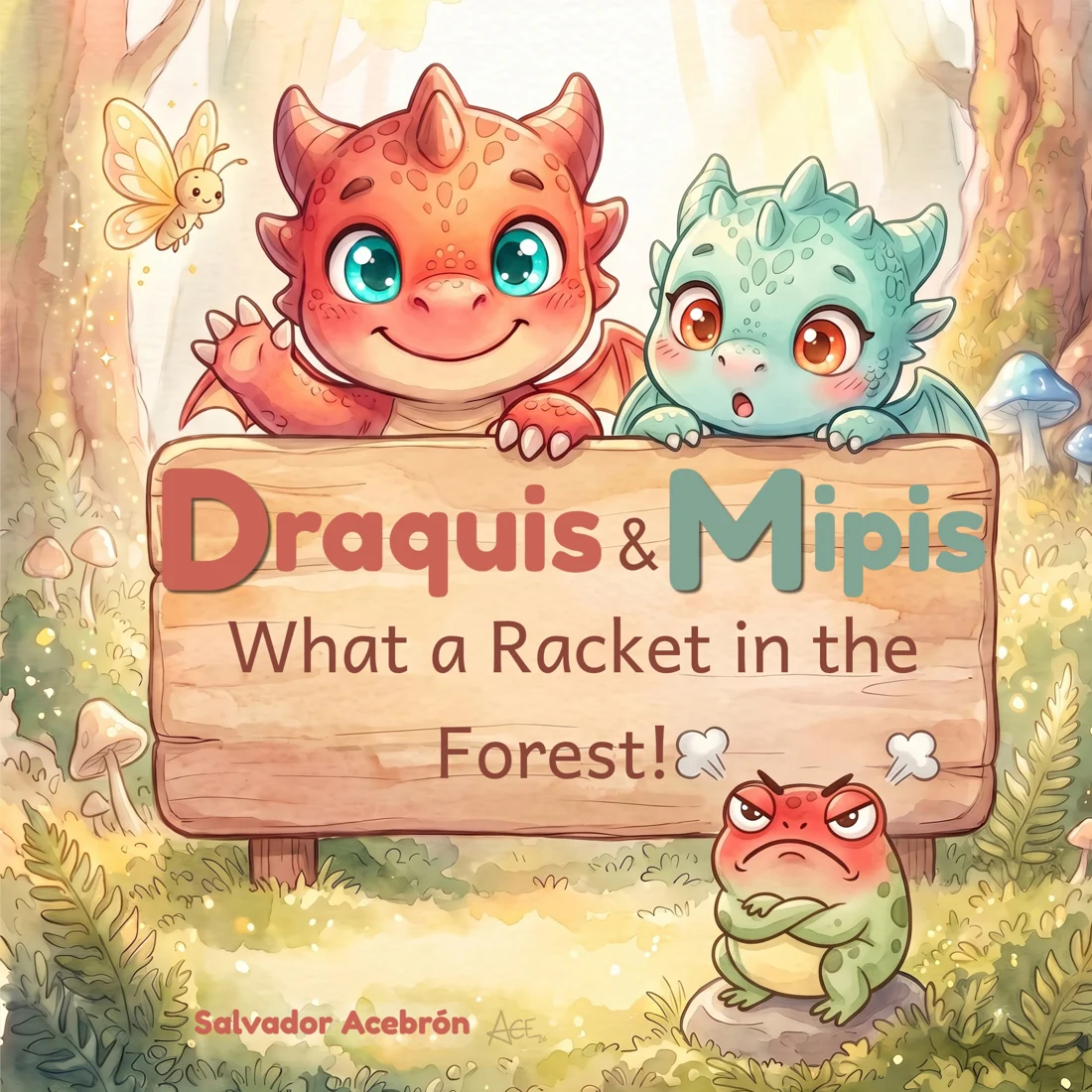 Portada de la edición inglesa, Draquis & Mipis: What a Racket in the Forest!
